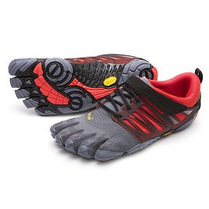 Vibram V-Train Grey/Black/Red Mens Training Shoes | India-256389